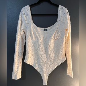 Ivory lace body suit